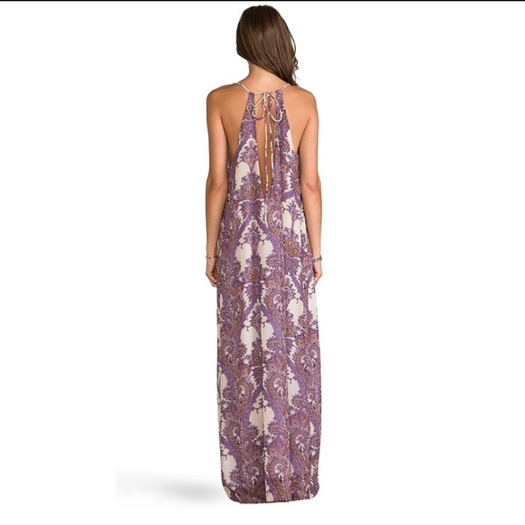 Revolve Sayrd Maxi Dress in Purple Paisley NWT - Picture 4 of 11